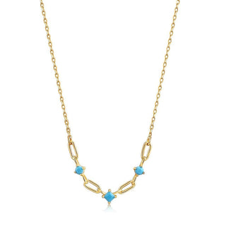 Ania Haie Gold Turquoise Link Necklace N033-03G