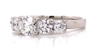 Grace - Platinum Lab Grown Five Stone Tappered Diamond Ring