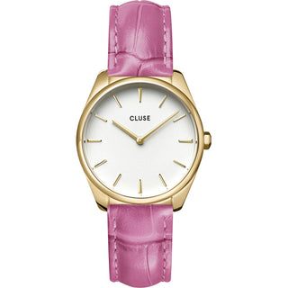 Féroce Petite Leather Croco Pink Ladies Watch CW11213