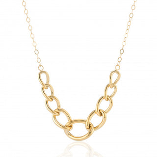 9ct Yellow Gold Graduation Curb Necklace
