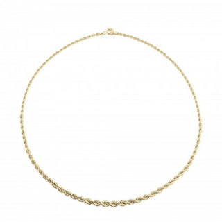 9ct Yellow Gold Graduated Rope Necklace