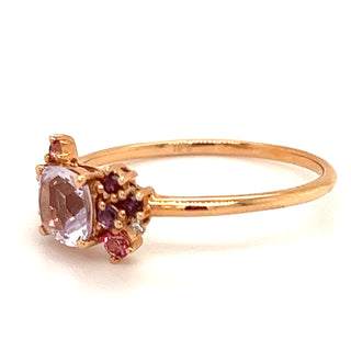 Pink & Purple Amethyst with Pink & Red Topaz in 18ct Rose Gold