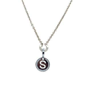 Rebecca Silver Necklace with Letter Charm