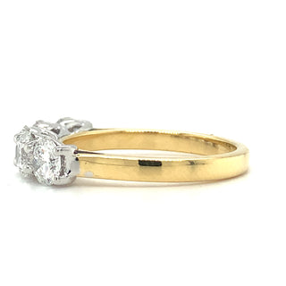 18ct Yellow Gold 1.65ct Laboratory Grown Five Stone Diamond Eternity Ring