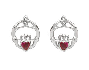 Sterling Silver Claddagh and Trinity Knot Earrings