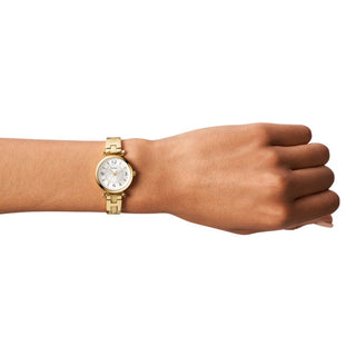 Fossil Ladies Carlie Three-Hand Gold-Tone Watch