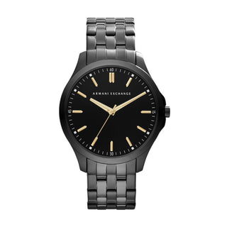 Armani Exchange Men’s Black Dial, Dark Grey Stainless Steel Bracelet Watch