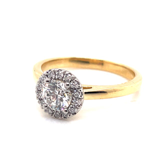 Indy - 18ct Yellow Gold .69ct Round Halo Earth Grown Diamond Ring