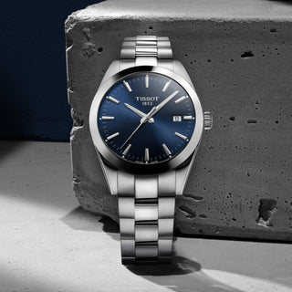 Tissot Gentleman with Blue Dial & Stainless Steel Strap