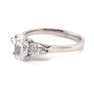 Carmen - Platinum 1.22ct Lab Grown Three Stone Diamond Ring