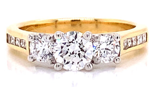 Lucy - 18ct Yellow Gold Three Stone Diamond Engagement Ring