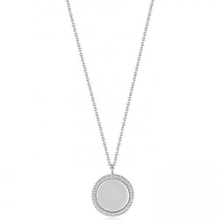 Ania Haie Silver Rope Disc Necklace N036-03H Rhodium/Sterling Silver