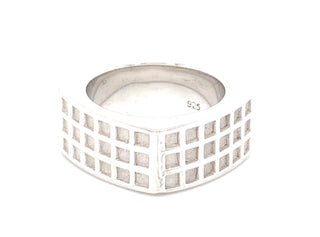 Sterling Silver Square Gents Ring