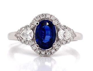18ct White Gold Sapphire And Diamond Ring