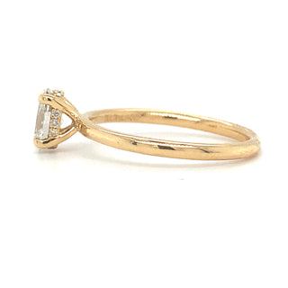 Millie - 18ct Yellow Gold 0.62ct Lab Grown Oval Solitaire with Hidden Halo