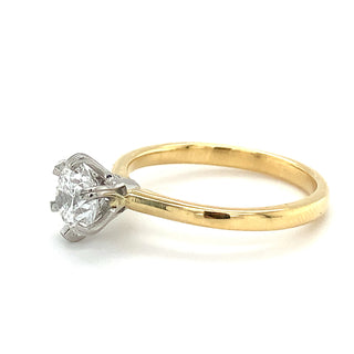 Blaire - 18ct Yellow Gold 1.04ct Laboratory Grown Six Claw Solitaire Diamond Ring
