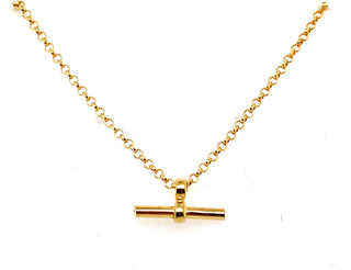 Golden T-bar Necklace
