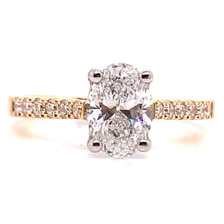 Michelle - 18ct Yellow Gold Oval Solitaire Diamond Engagement Ring
