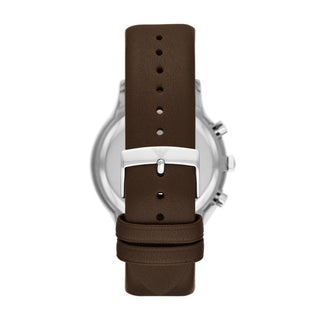 Emporio Armani Men's Chronograph Brown Leather Strap Watch