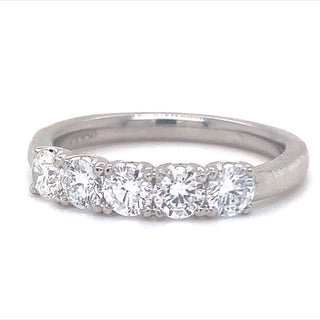Platinum .77ct Laboratory Grown Five Stone Diamond Ring