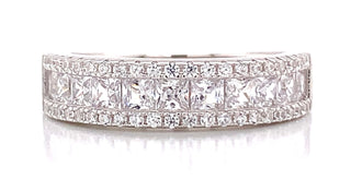 Sterling Silver Princess Cut Cz Ring