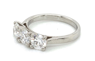 Carla - Platinum Three Stone 1.82ct Diamond Engagement Ring