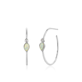 Ania Haie Mineral Glow Opal Colour Raindrop Hoop Earrings