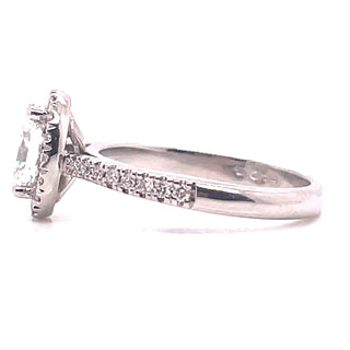 Zoey - Platinum 1.18ct Oval Halo Earth Grown Diamond Ring