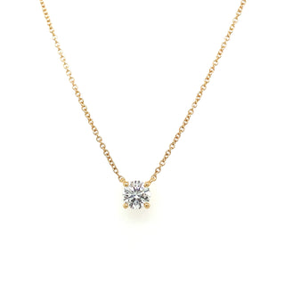 18ct Yellow Gold 0.50ct Lab Grown Diamond Solitaire Pendant