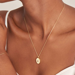 Ania Haie Gold Sparkle Locket Pendant Necklace