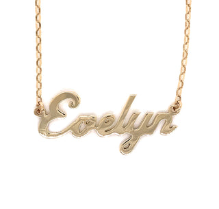 Name Plate Necklace 9ct Gold