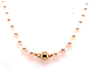 9ct Yellow Gold 18” Cultured Pearl Necklace