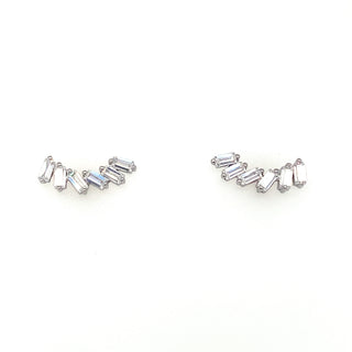 Sterling Silver Curve Stud Earrings