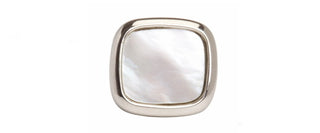 Mother Of Pearl Rhodium Plated Tie Tac