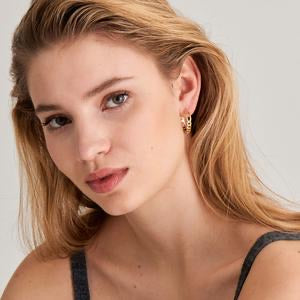 Ania Haie Gold Figaro Chain Hoop Earrings