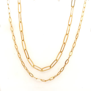 Double Layer Large & Small Paper Link Necklace