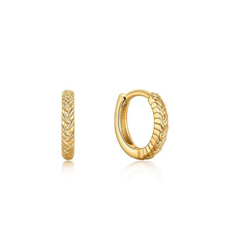 Ania Haie Gold Rope Huggie Hoop Earrings E036-03G