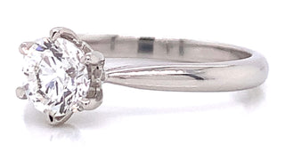 Platinum Six Claw Diamond Solitaire Diamond Engagement Ring