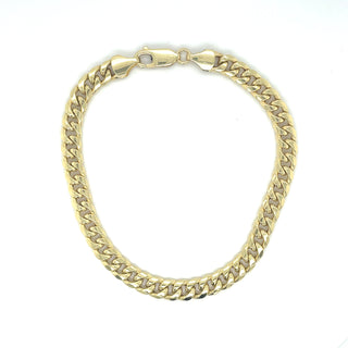 9ct Yellow Gold Cuban Link Bracelet.