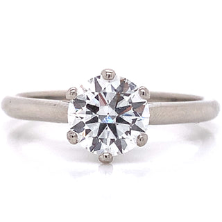 Caroline - Platinum 1ct 6 Claw Solitaire Diamond Ring