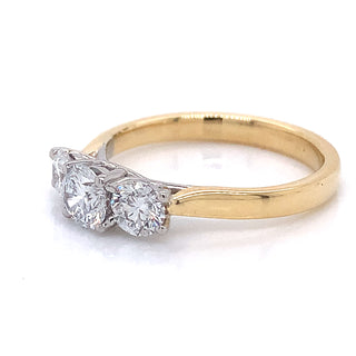Rosie - 18ct Yellow Gold 1.05ct Three Stone Diamond Ring