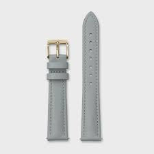 Cluse Strap 16mm Leather Grey, Gold Colour