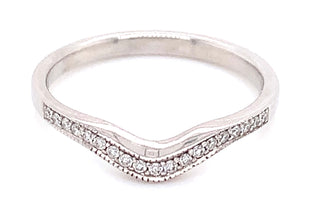 18ct White Gold Pave Set Earth Grown 0.25ct Diamond Shaped Ring