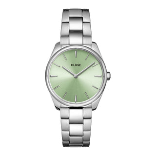 Cluse Féroce Petite Watch Steel Green, Silver Colour