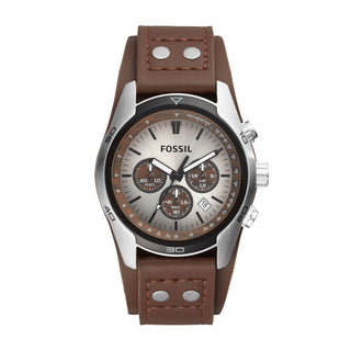 Fossil Gents Coachman Brown Leather Strap Watch CH2565