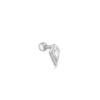 Ania Haie Silver Sparkle Emblem Single Barbell Earring