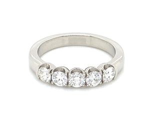 Platinum 0.75ct Five Stone Diamond Ring