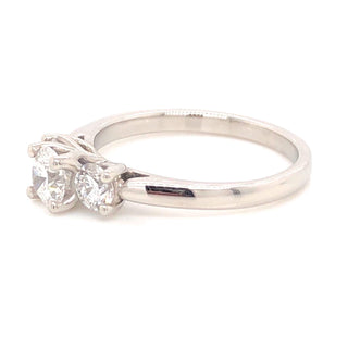 Platinum Three Stone Earth Grown Diamond Engagement Ring