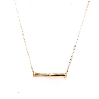 9ct Yellow Gold Bamboo Bar Pendant