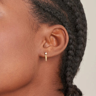 Ania Haie Gold Sparkle Spike Stud Earrings